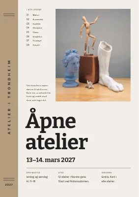 Åpne atelierer — plakat med bokrygg