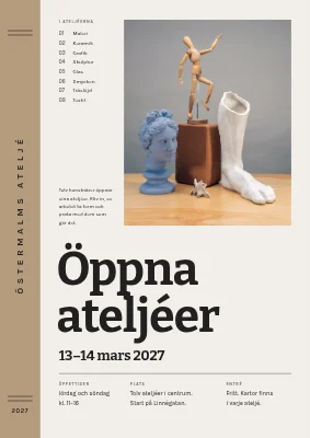 Öppna ateljéer — affisch i bokryggsstil