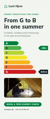 Energy renovation roll-up — from G to B