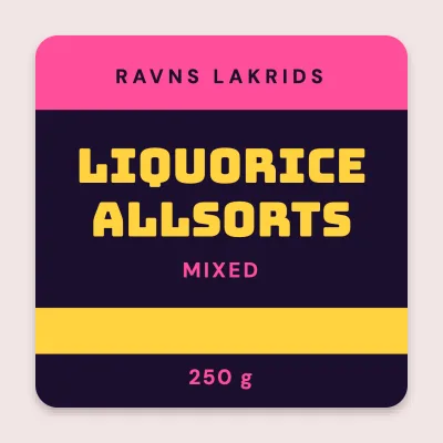 Layered liquorice allsorts
