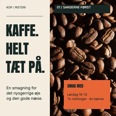 Kaffe helt tæt på