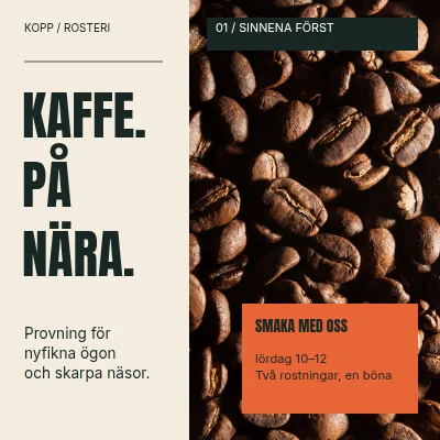 Kaffe på nära håll