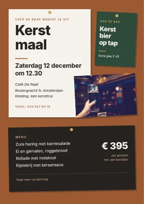 Kerstlunch in de kroeg — mededelingenbord