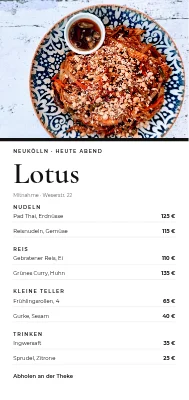 Karry — Take-away-Speisekarte, Nørrebro
