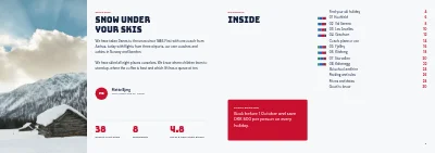 Pages 2–3 of Catalogue for ski holidays – 32 pages