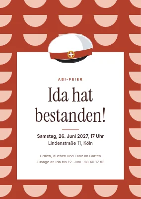 Abschlussfeier in Sønderborg — Einladung