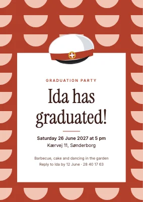 Graduation party in Sønderborg — invitation