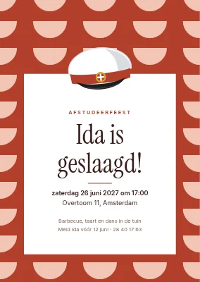 Afstudeerfeest in Sønderborg — uitnodiging