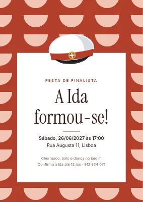 Festa de graduação em Sønderborg — convite