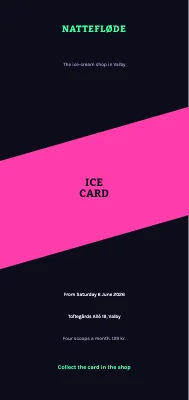 Membership card for the ice-cream shop