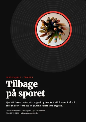 Lektiehjælp — dansk, matematik og sprog