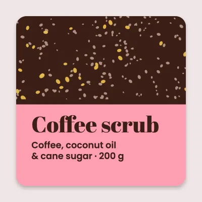 Coffee scrub grains