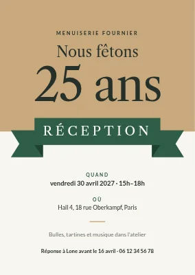 Réception d'anniversaire à Refshaleøen — invitation
