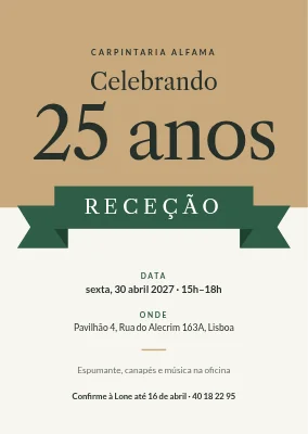 Receção de aniversário em Refshaleøen — convite