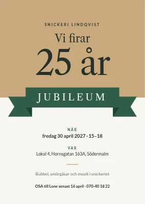 Jubileumsmottagning på Refshaleøen — inbjudan