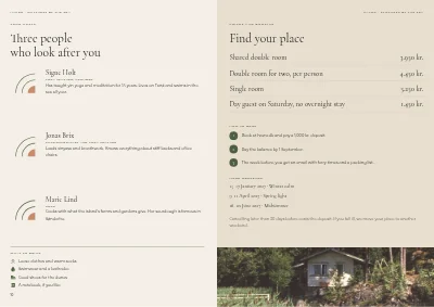 Pages 10–11 of Yoga retreat programme – 12 pages