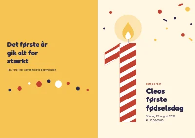 Første fødselsdag med lys