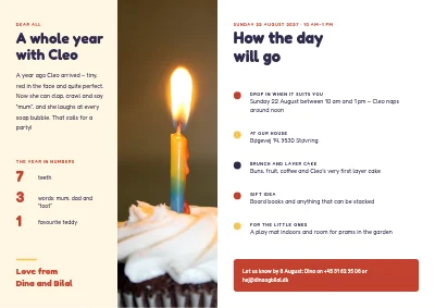 Page 2 of First birthday with a candle