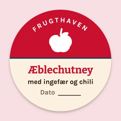 Æblechutney i to halvdele
