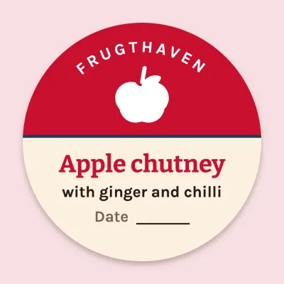 Apple chutney in two halves