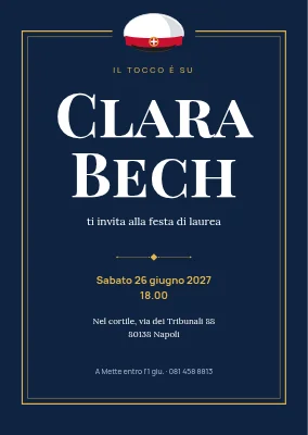 Festa di laurea — cornice dorata con tocco