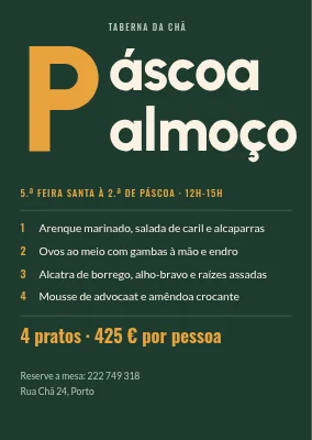 Almoço de Páscoa no restaurante — inicial gigante
