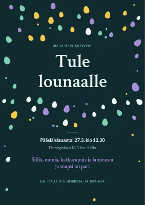 Pääsiäislounas Østerbrossa — kutsu munakonfetilla