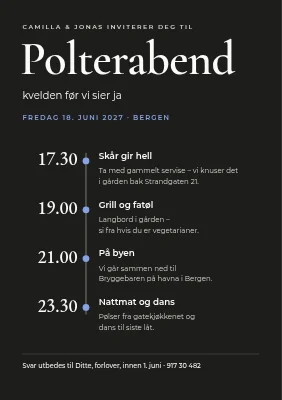 Polterabend — kveldens program