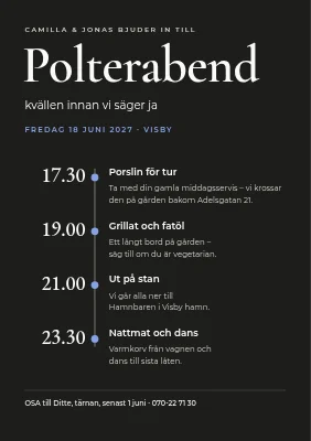 Polterabend — kvällens program