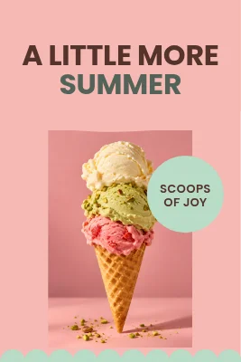 IS & GLÆDE — Ice cream pavement sign