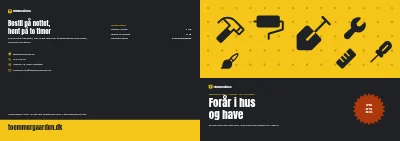 Omslag af Sæsonkatalog for byggemarked – 96 sider