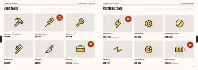 Pages 52–53 of Season catalogue for a DIY store – 96 pages