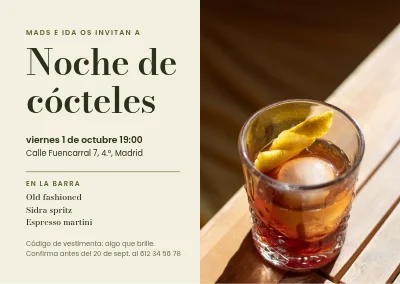 Fiesta de cócteles — old fashioned a la luz del sol