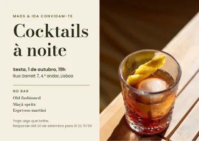 Festa de cocktails — old fashioned à luz do sol