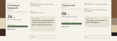 Pages 32–33 of Bird guide for a nature centre – 96 pages