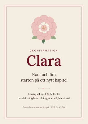 Okonfirmation — pion i dubbel ram