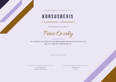 Kursusbevis — IT-sikkerhed