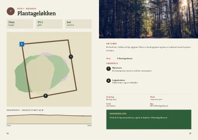 Side 24–25 af Vandreguide til nationalpark – 48 sider