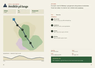 Side 26–27 af Vandreguide til nationalpark – 48 sider