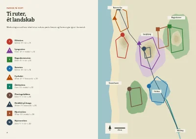 Side 4–5 af Vandreguide til nationalpark – 48 sider