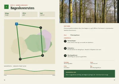 Side 16–17 af Vandreguide til nationalpark – 48 sider