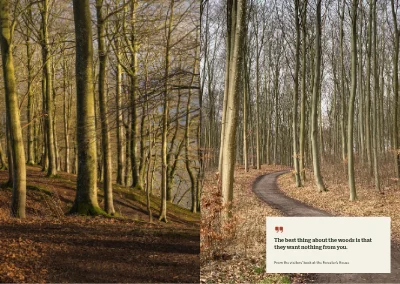 Pages 34–35 of Hiking guide to a national park – 48 pages