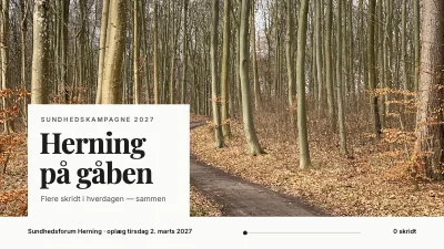 Side 1 af Sundhedskampagne — gå mere