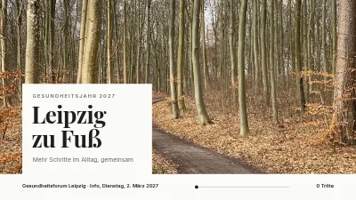 Gesundheitskampagne — mehr zu Fuß gehen