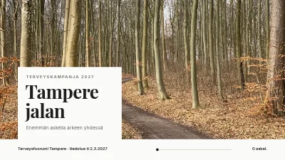 Terveyskampanja — kävele enemmän