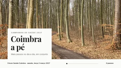 Campanha de saúde — caminhe mais