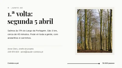 Página 6 de Campanha de saúde — caminhe mais