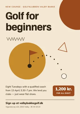 Golf club — new beginners’ course