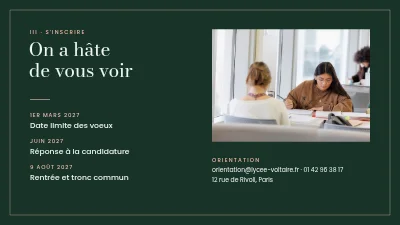 Page 5 de Filières d'études — soirée d'information pour les lycéens