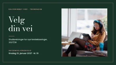Side 1 av Studieprogrammer — informasjonskveld for videregående